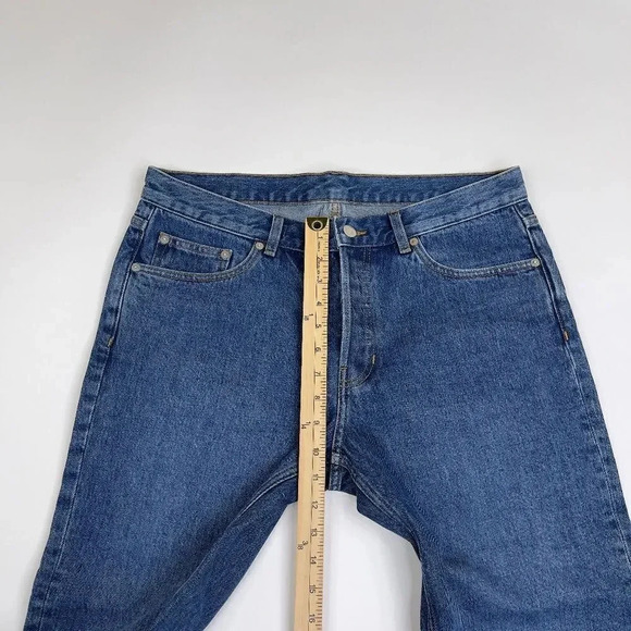 ARKET Men's Cropped Denim Blue Jeans Size 33 - Picture 9 of 10